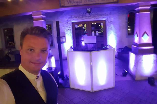 DJ booth setup