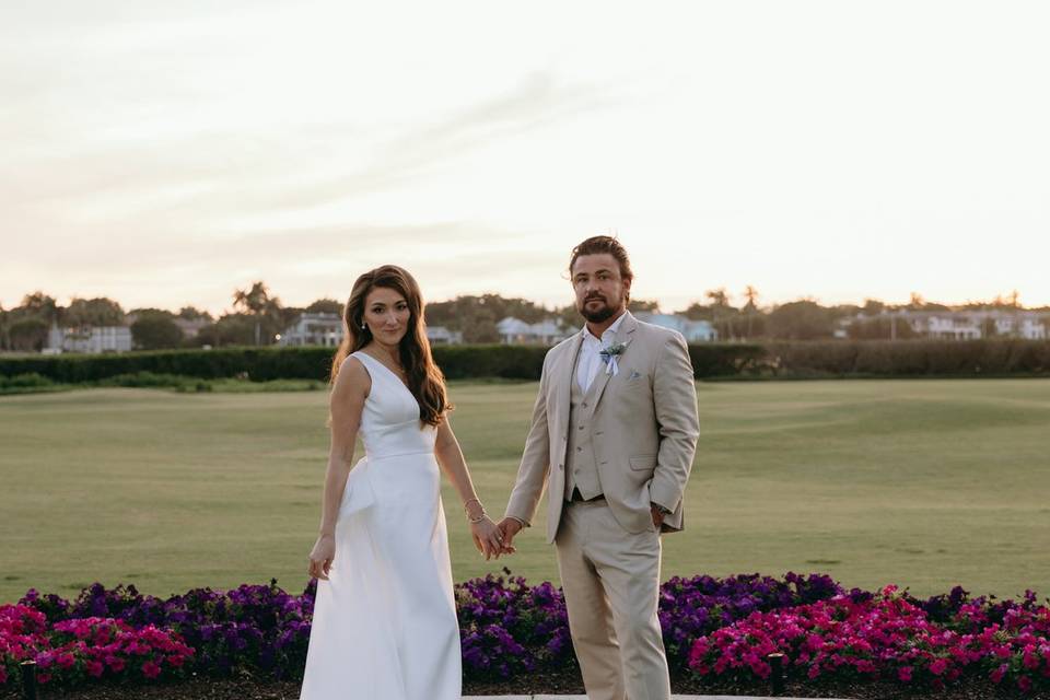 Bride and groom portrait
