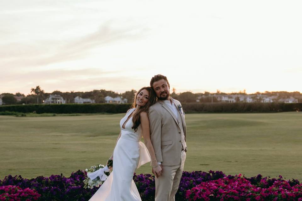 Bride and groom portrait