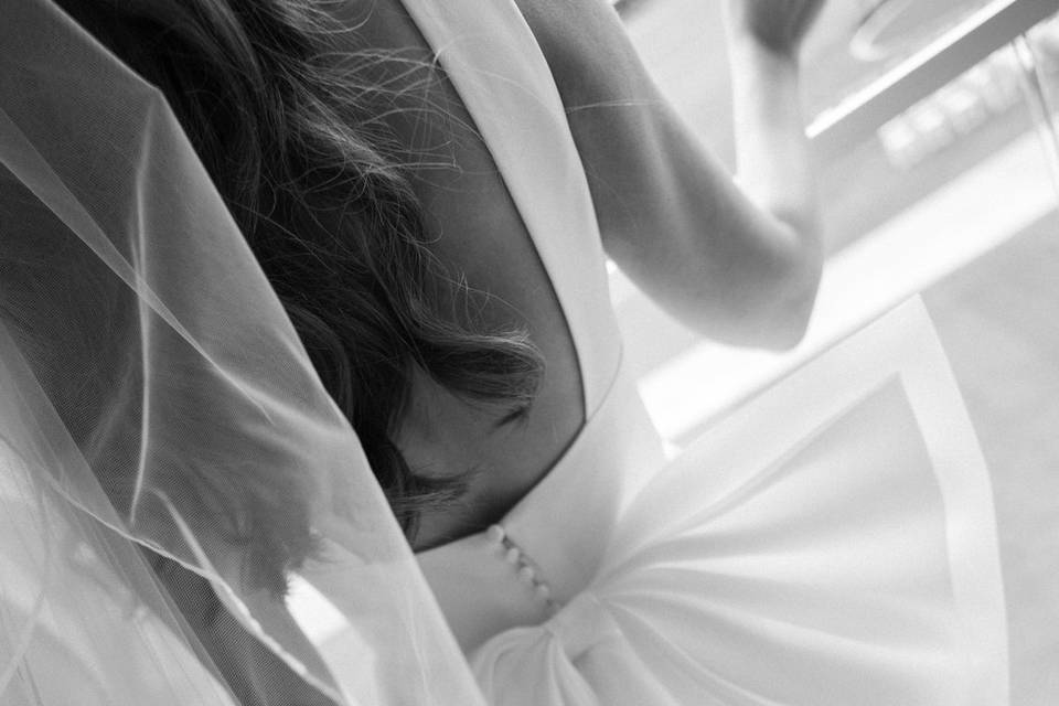 Bridal dress detail