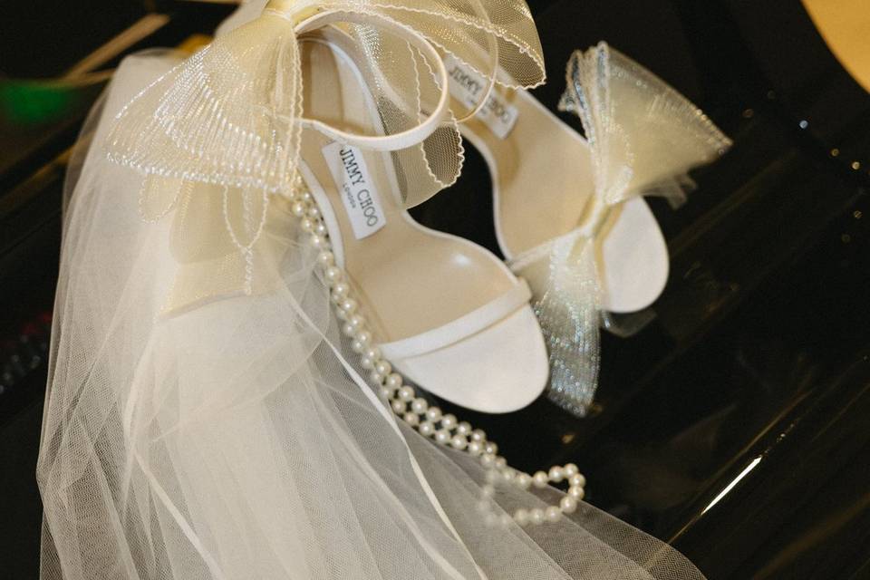 Bridal shoes detail