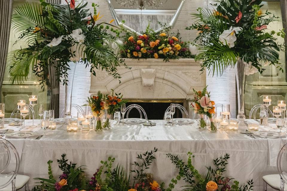 Reception floral details
