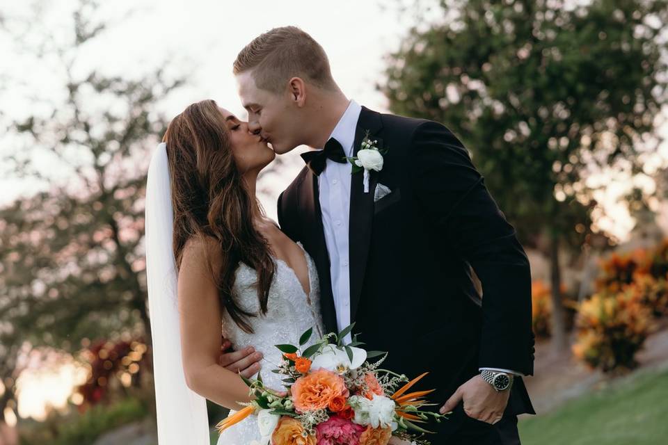 Bride and groom portrait