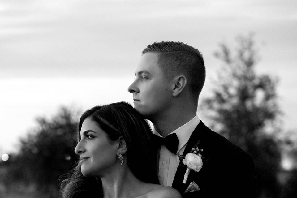 Bride and groom portrait