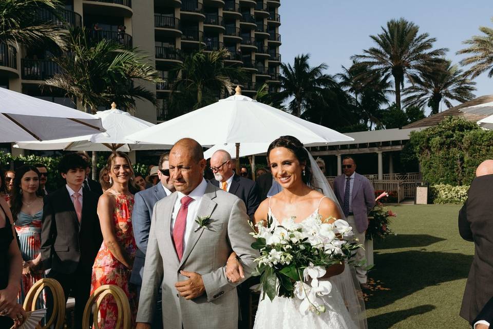 Bride and father