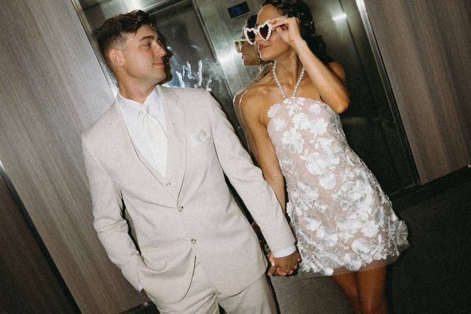 Bride and groom reception