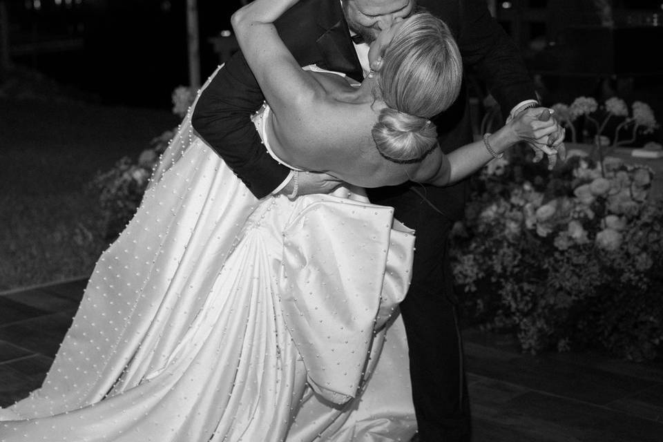 Bride and groom first dance