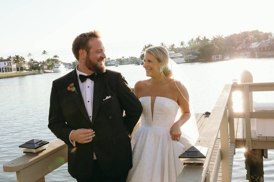 Bride and groom portrait