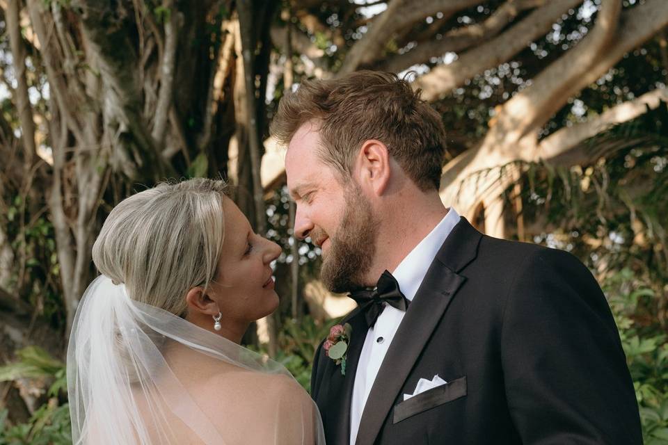Bride and groom portrait