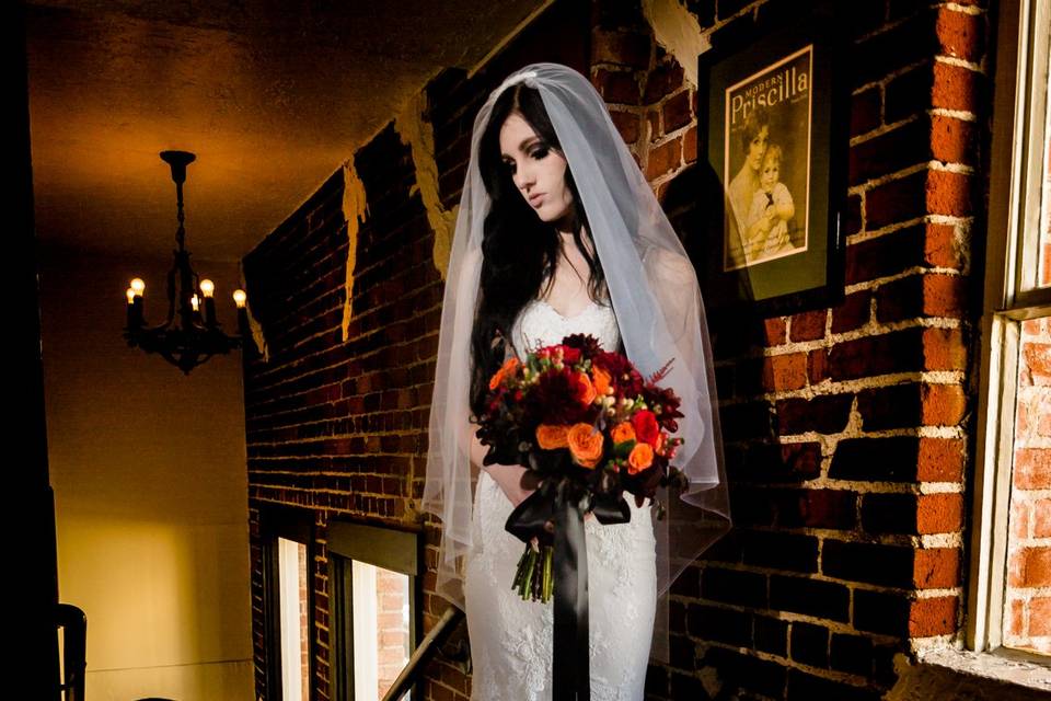 Gothic bridal look