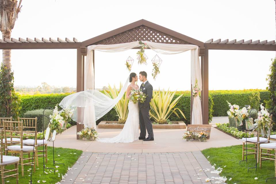 Coastal wedding arbor