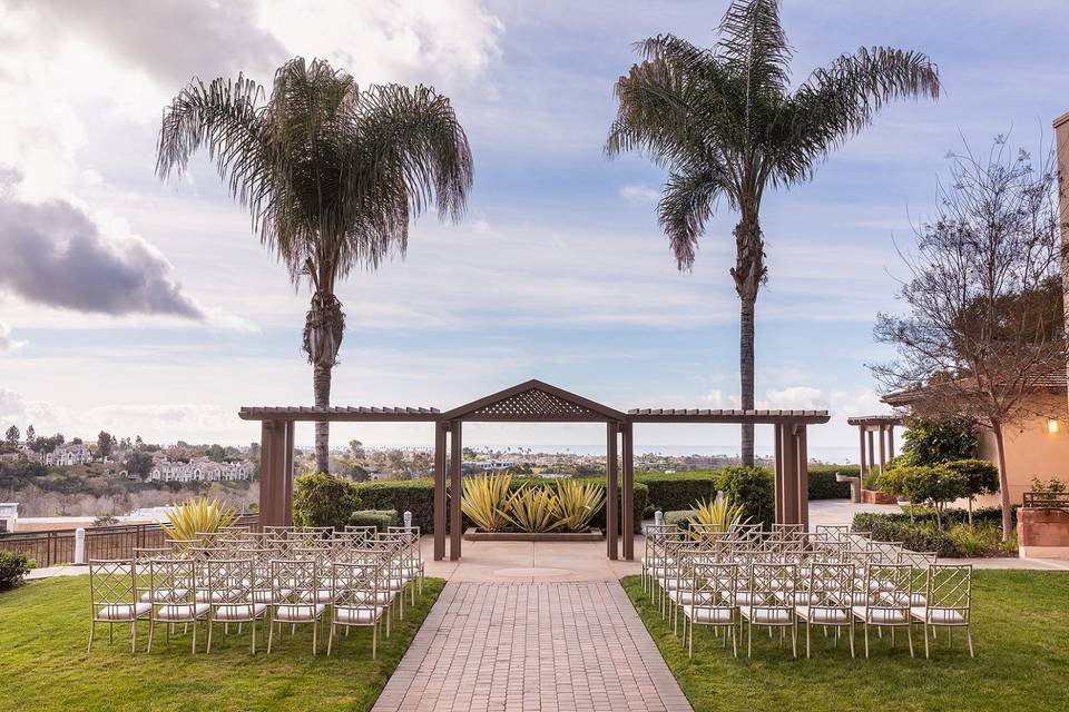 Coastal wedding arbor