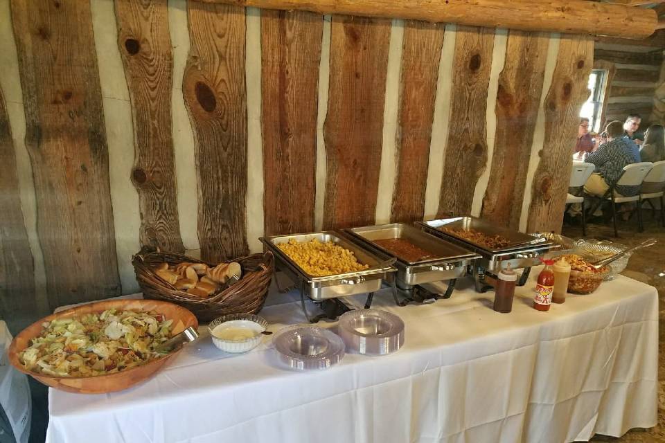 Buffet table