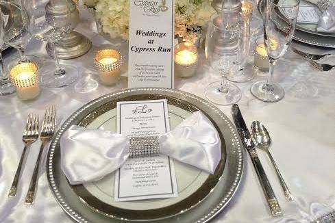Elegant table setup with candles