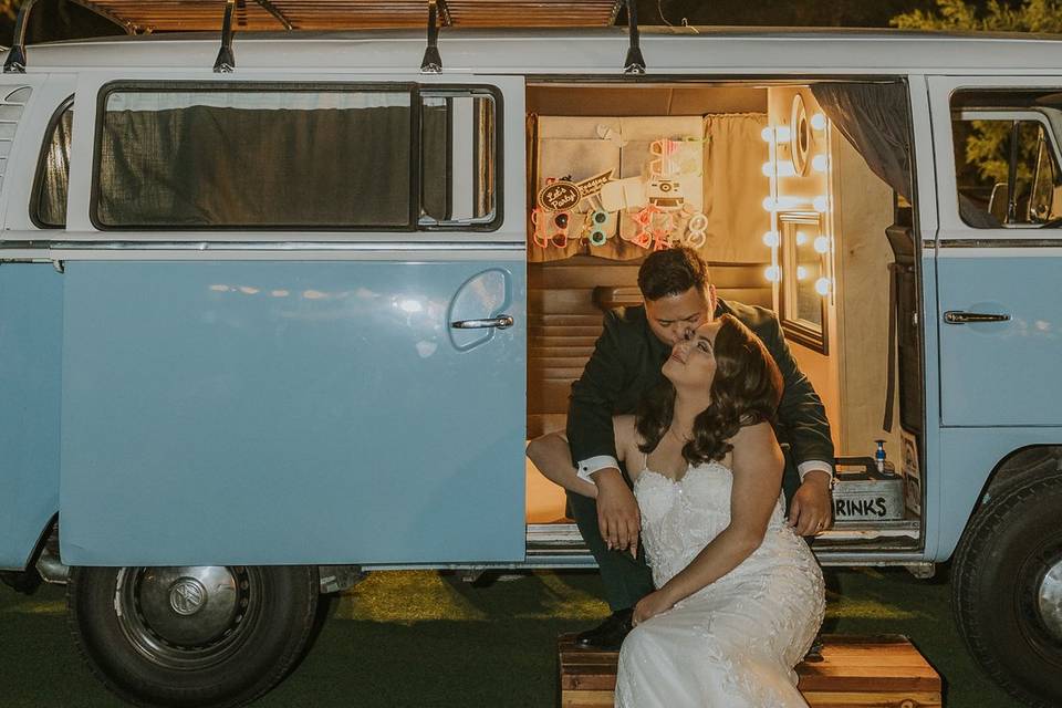 Bride and groom photo booth