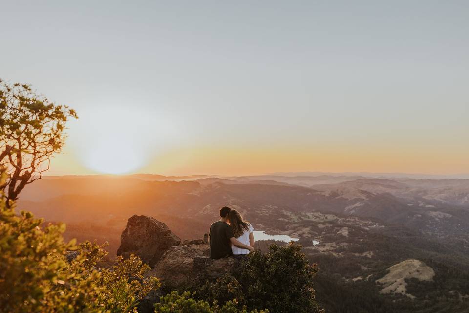 Couple holding each other