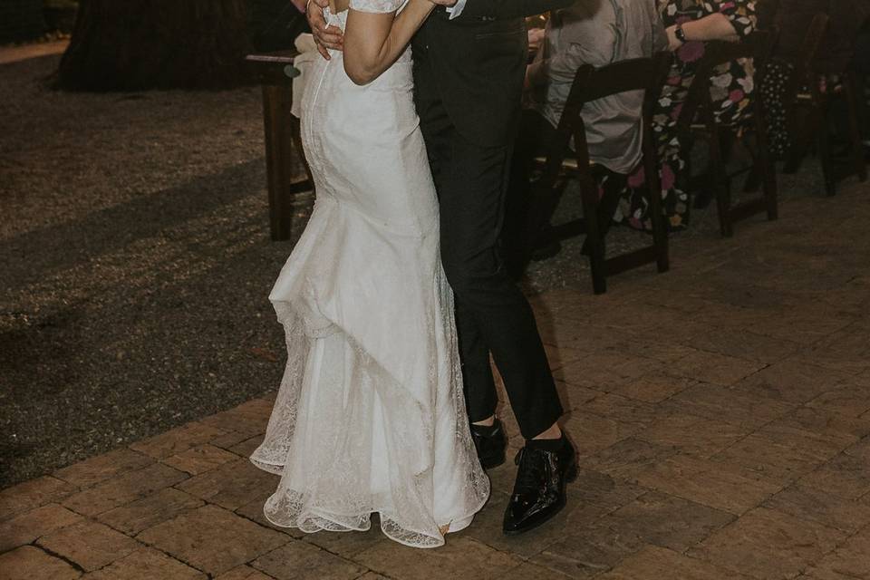 Bride and groom first dance