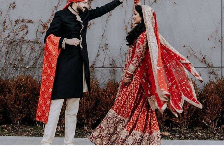 Shaadi red lehenga