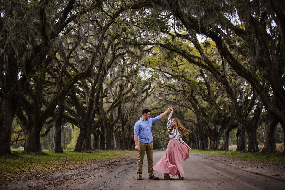 Wormsloe engagement session