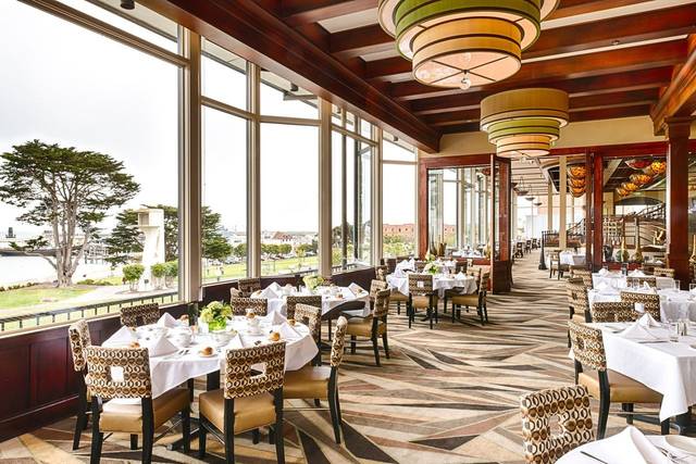 Bayview Room offers a panoramic view of the San Francisco Bay.