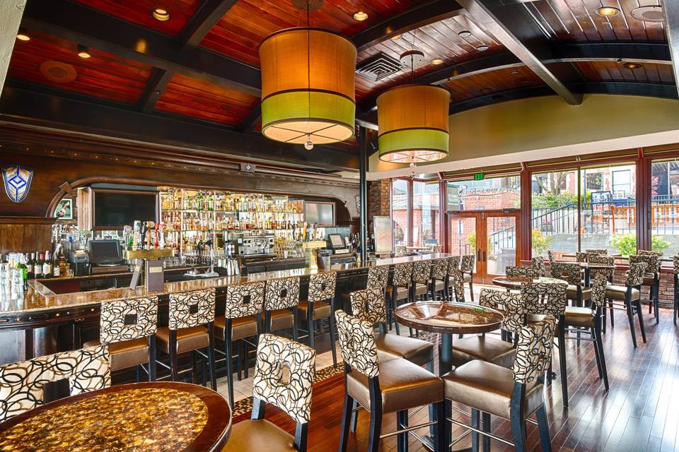 Main Bar area is perfect for a group to grab a drink before the event starts.