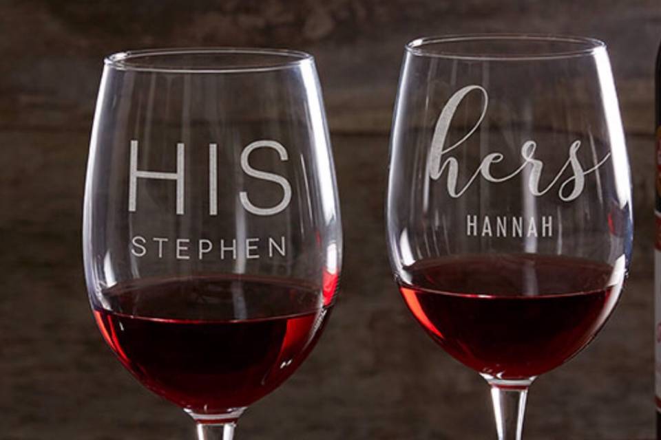 Custom engraved wine glasses