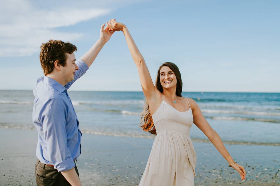 Boston Beach Engagement