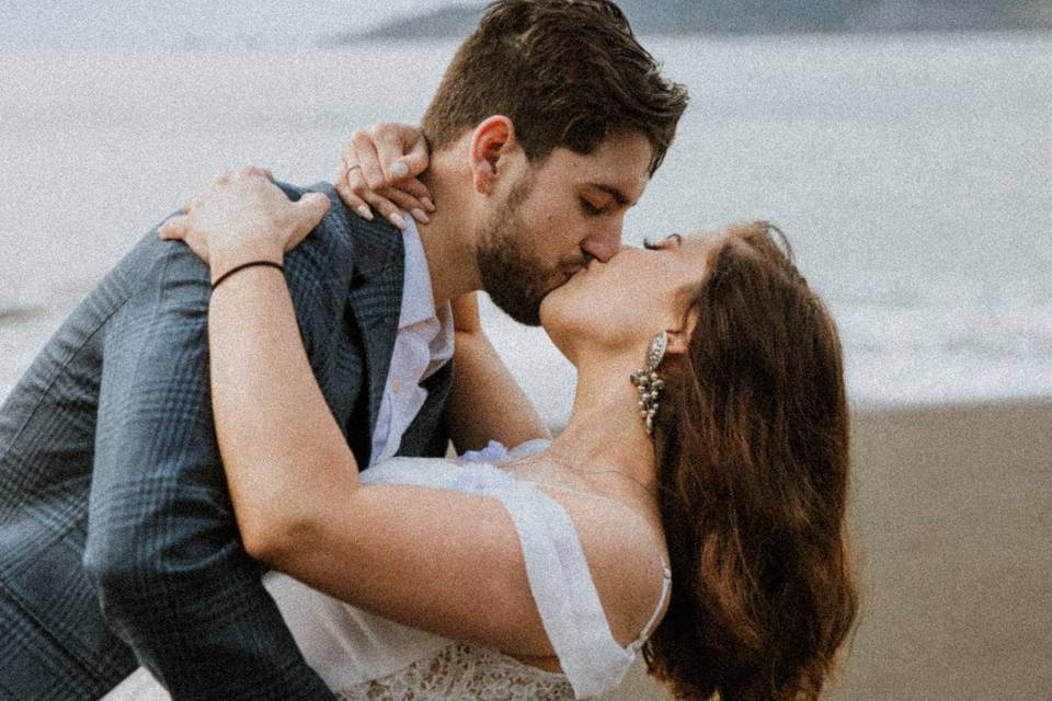 Beach elopement