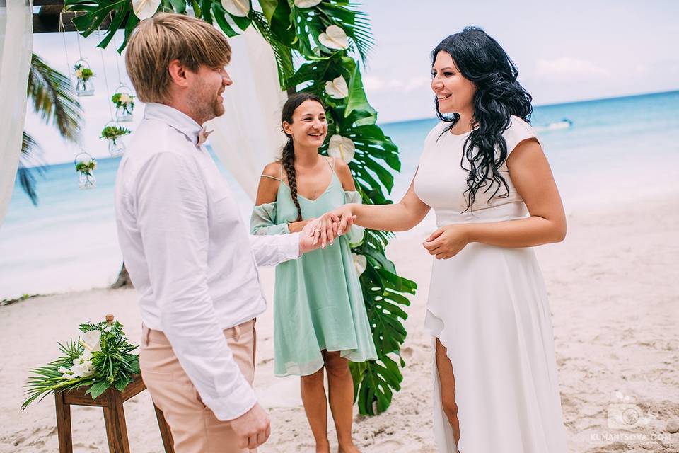 Wedding on saona island