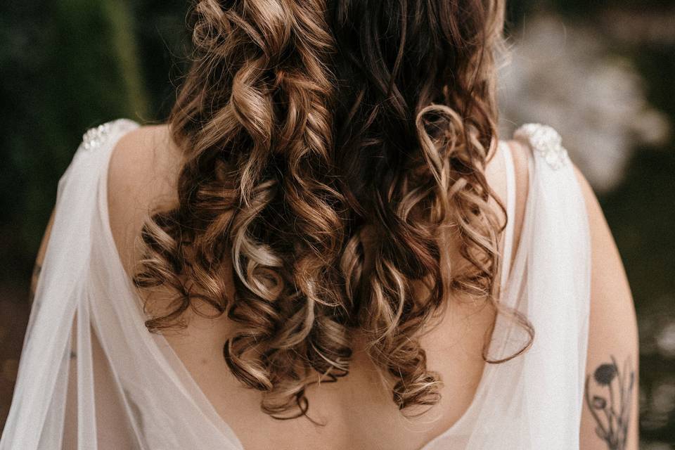 Bridal Hair Half Up Half Down