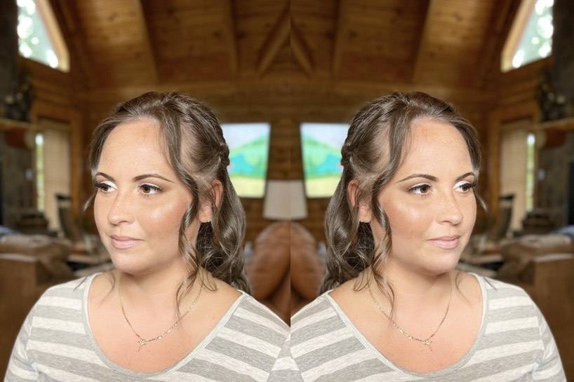 Sultry Glam w/ pinned curls