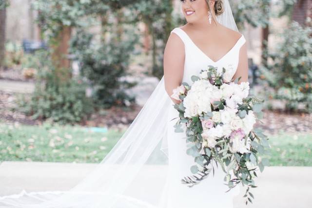The bride and her bouquet