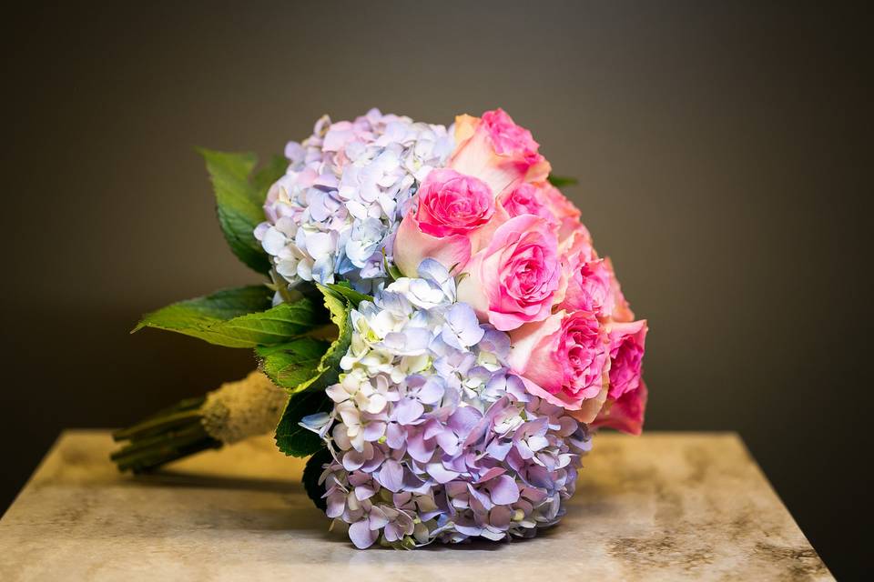 Hydrangea and roses