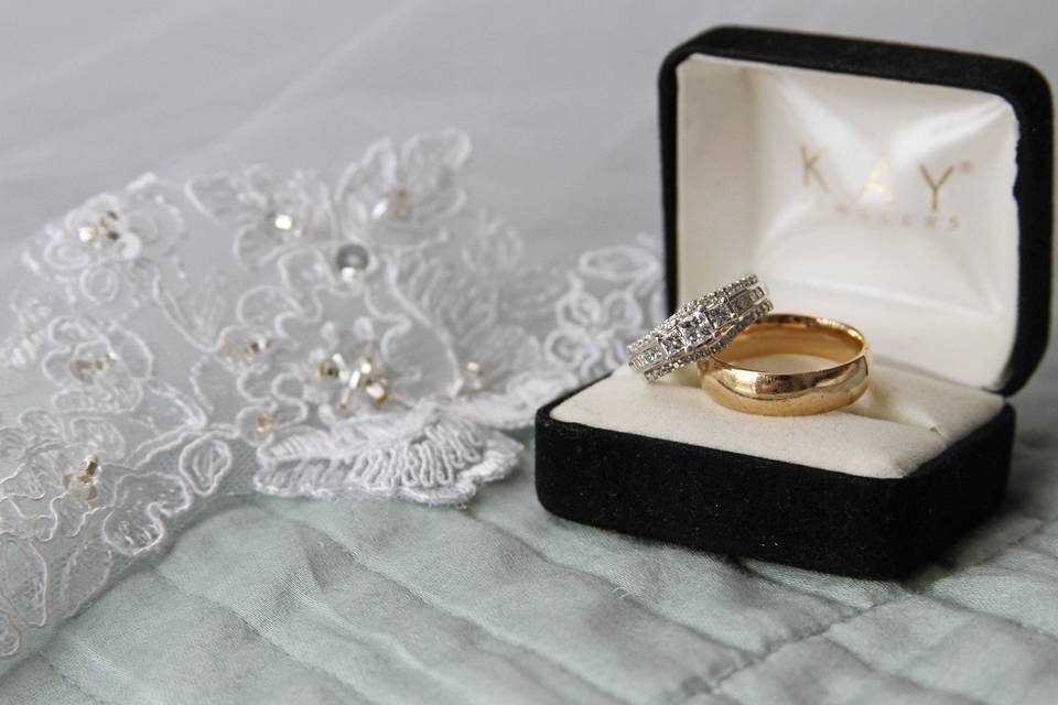 Wedding rings close up