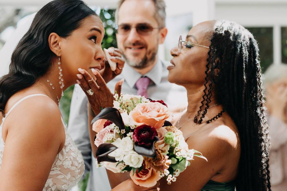 Bride emotional moment