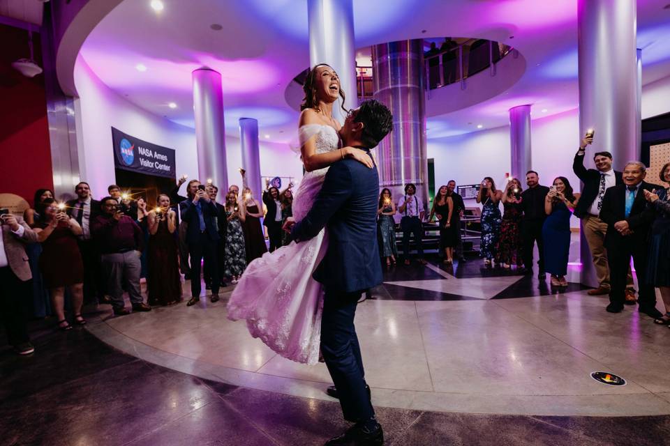 Couple on dance floor