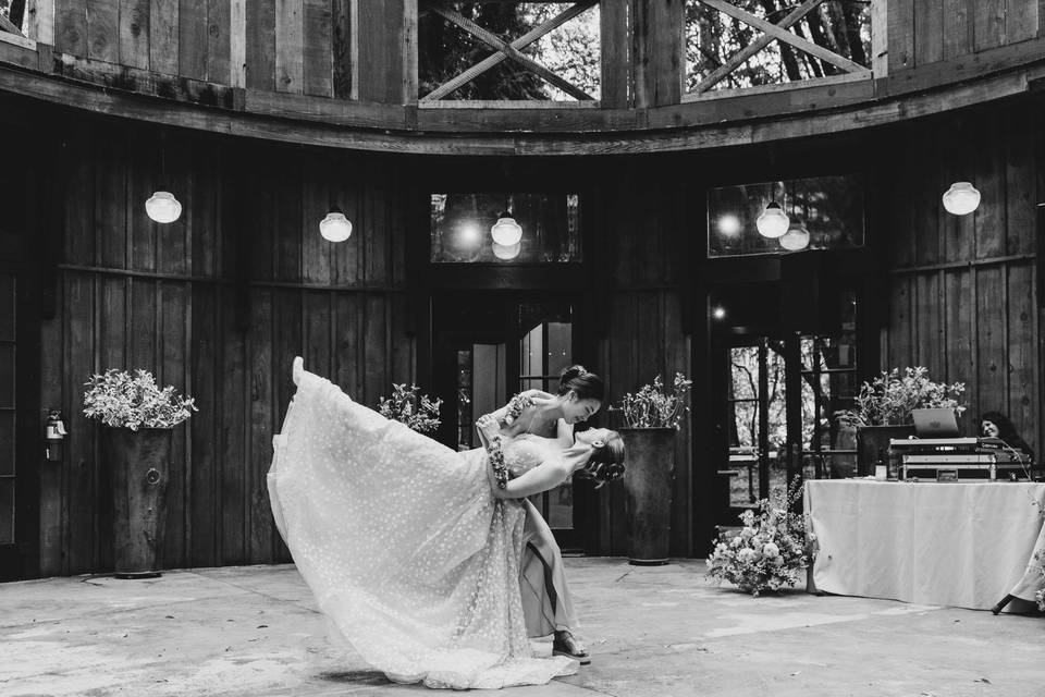 Couple on dance floor