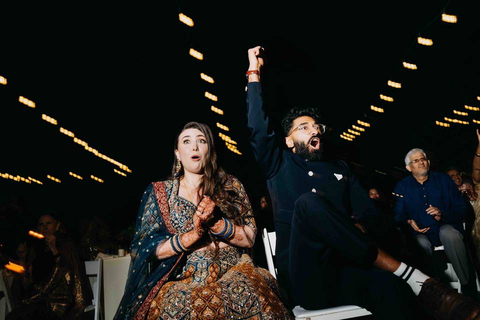 Couple watching performances