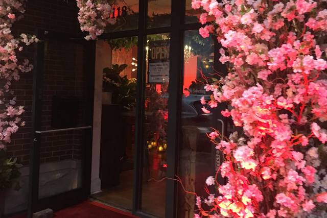 Flowers by the main door
