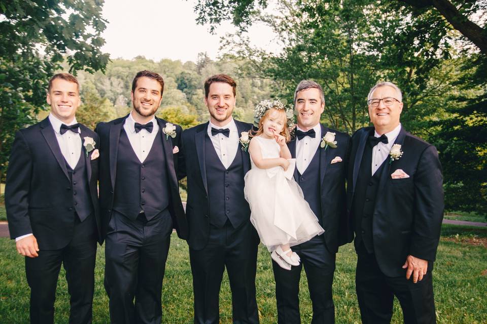 The guys and flower girl