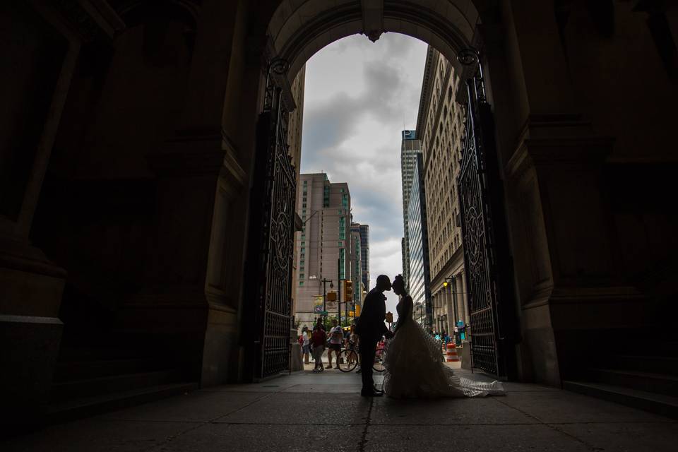 City hall dramatic shot