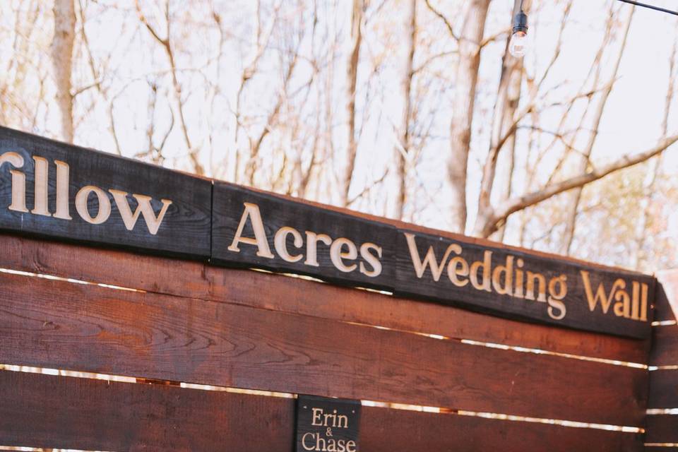 Couples love our wedding wall