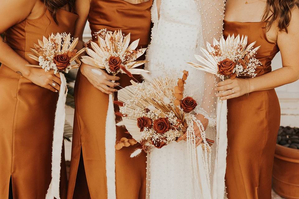 Bride and Bridesmaids Bouquets
