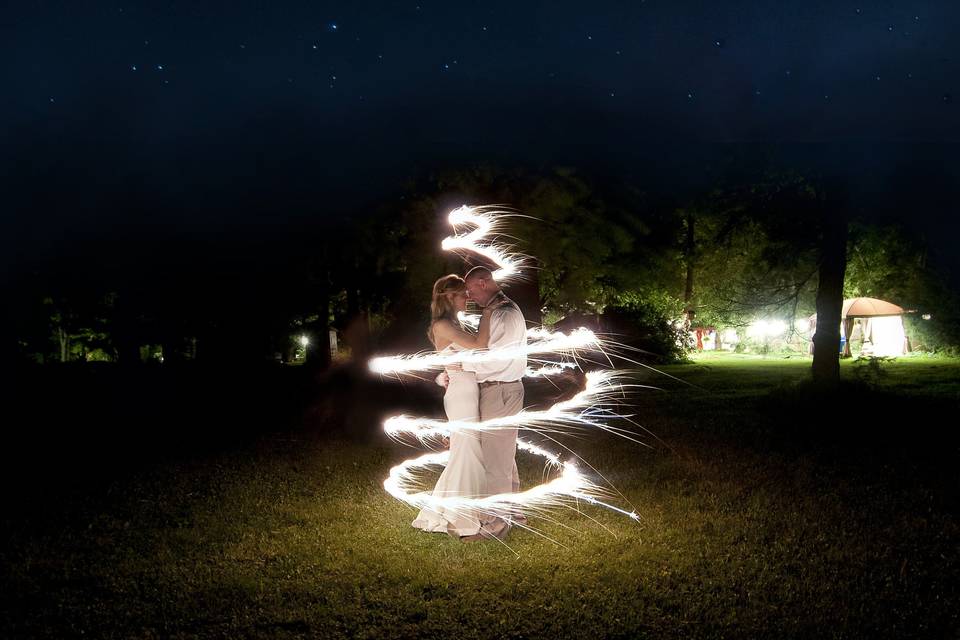 Night image captured with sparklers. I love capturing night photographs.