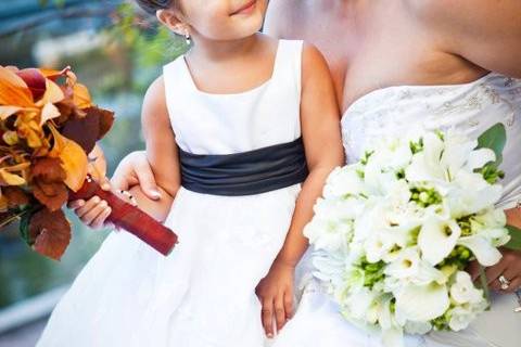 Bride and little kid