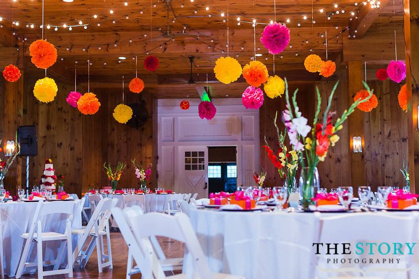 Colorful reception area