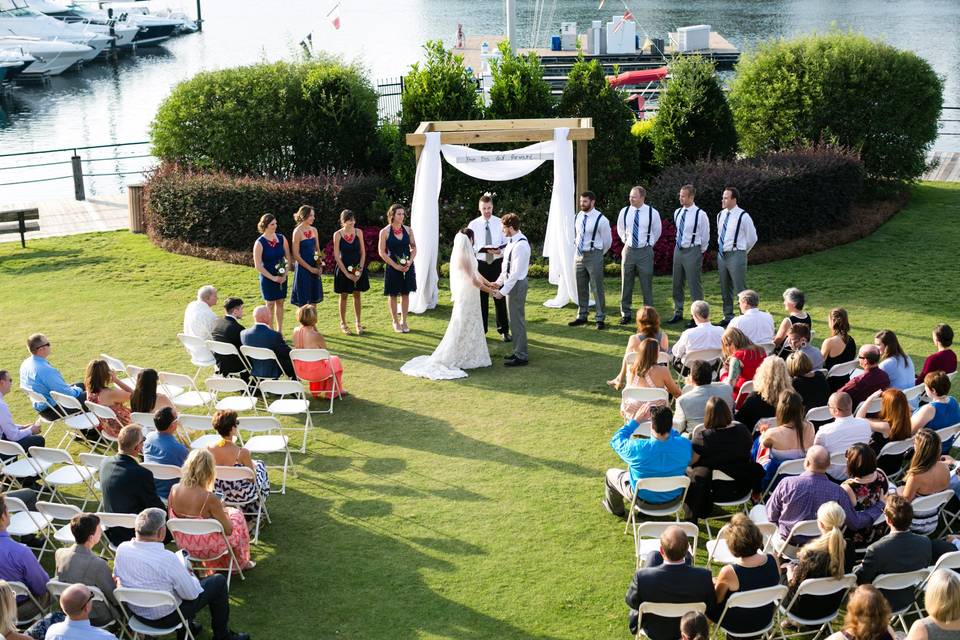 Outdoor wedding ceremony