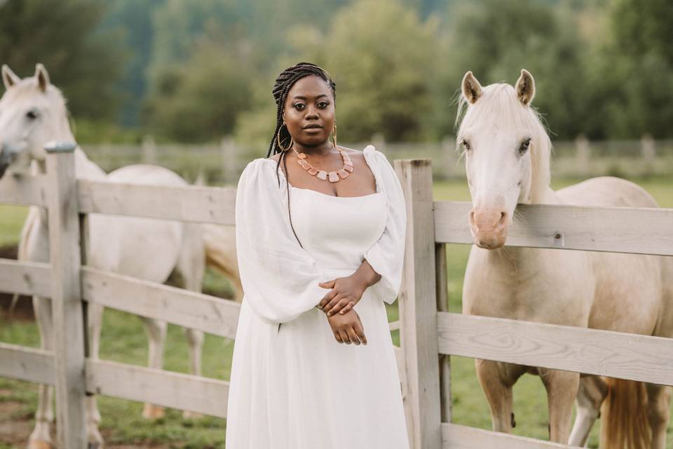 Bride with Horses