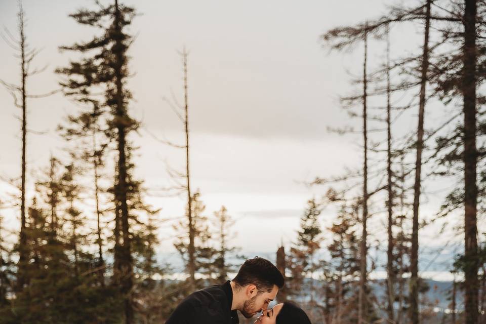 Black wedding gown