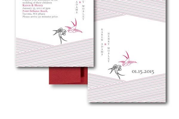 Asian Wrap Invitation, Red Wedding Invitationswww.thesweetheartshoutout.com